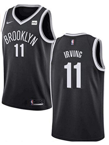 Men's Nets #11 Kyrie Irving Black NBA Stitched Jersey
